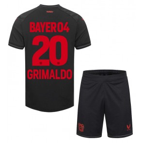 Bayer Leverkusen Alejandro Grimaldo #20 Replika Babytøj Hjemmebanesæt Børn 2023-24 Kortærmet (+ Korte bukser)